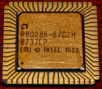 Intel 286er 8MHz CPU R80286-9/C2H Malaysia 1982